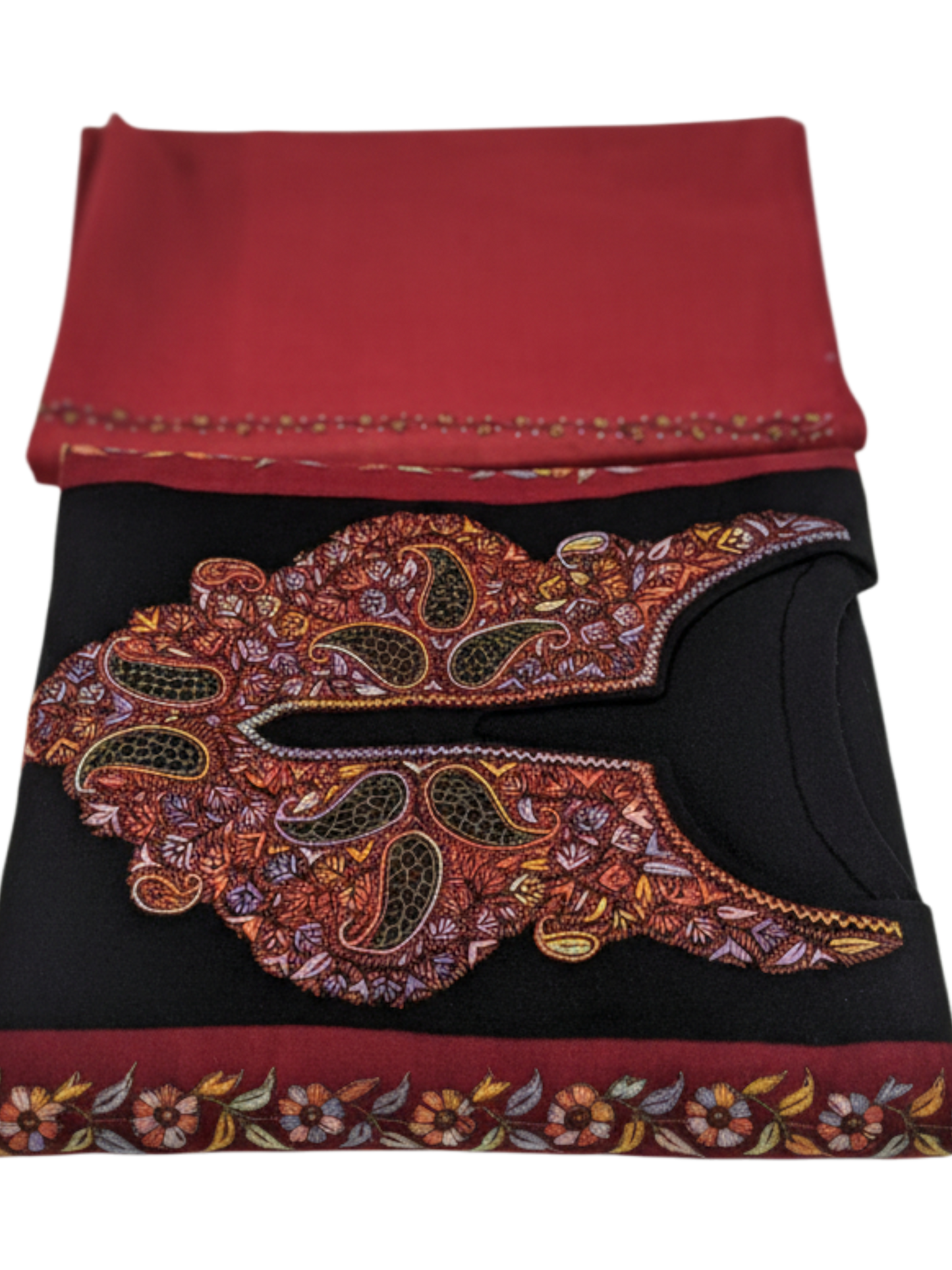 Pure Count Blend with Hand Sozni Pheran With Stole