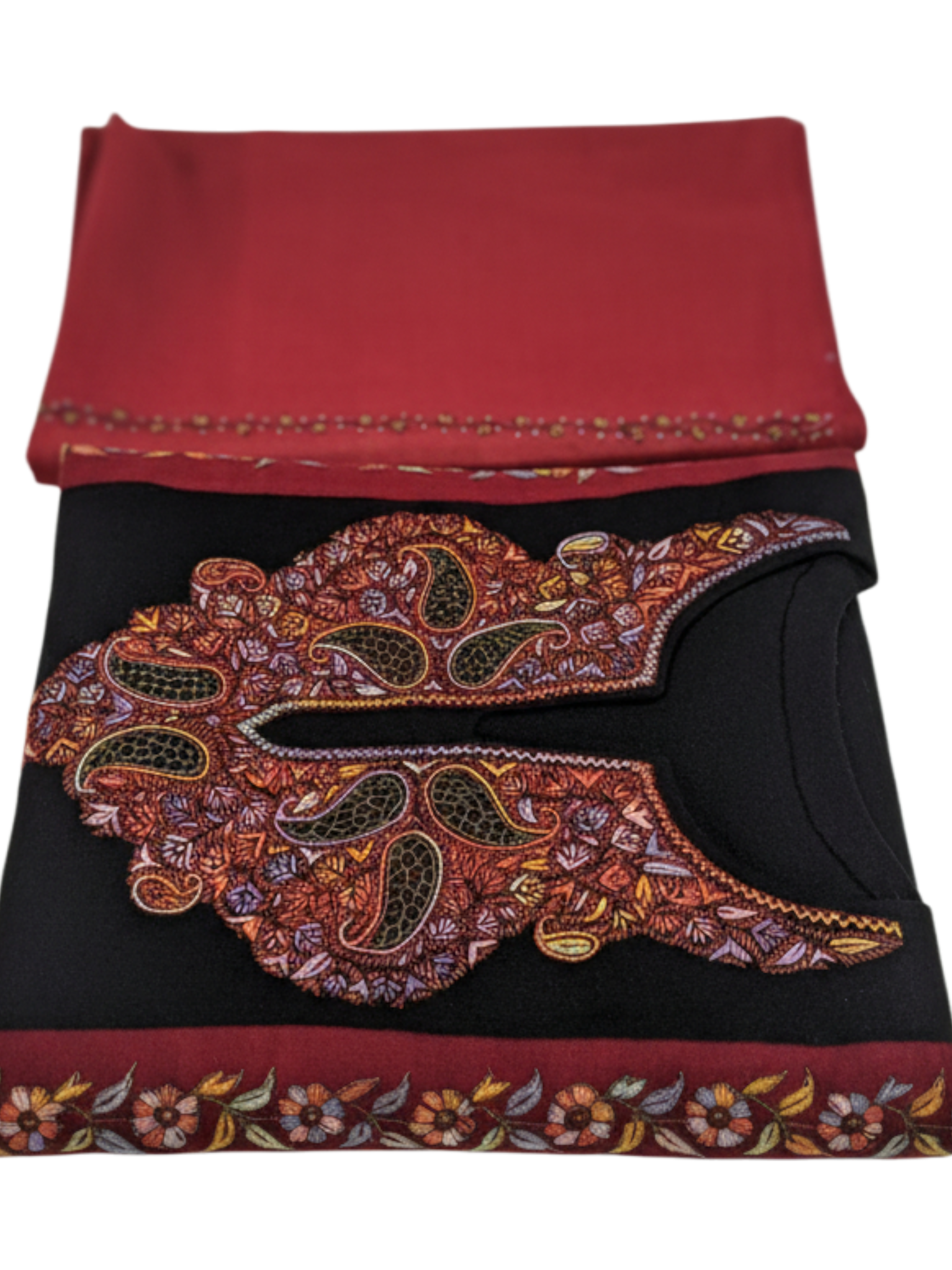 Pure Count Blend with Hand Sozni Pheran With Stole