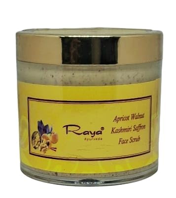 RAYA Apricot Walnut | Kashmiri Saffron Face Scrub 100g