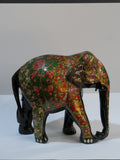 Floral Elephant | Kashmiri Papier Mâché | Artisan-Made
