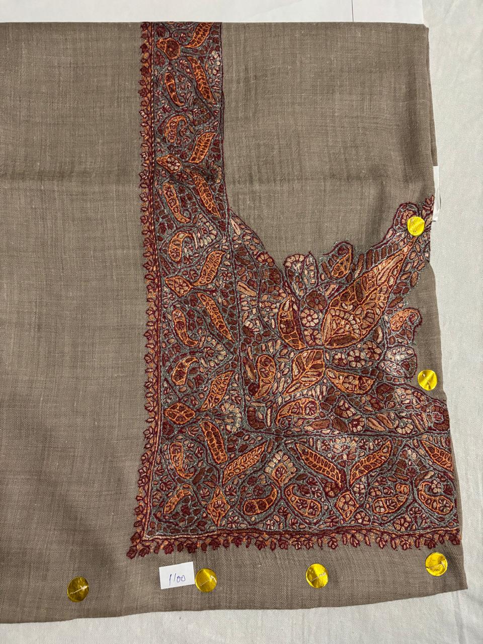 Sozni Hand Embroidered Mens Ghutra | Square Scarf