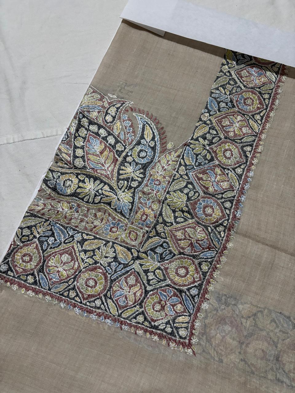 Sozni Hand Embroidered Mens Ghutra | Square Scarf