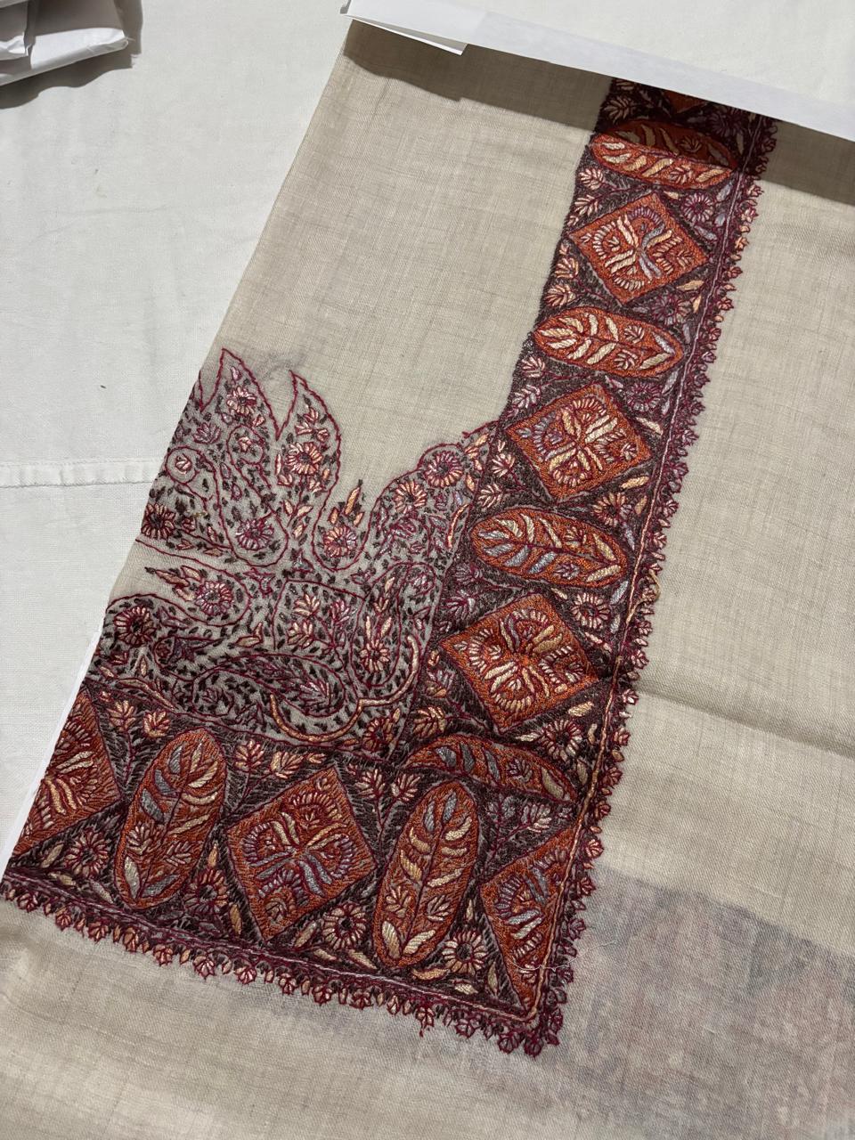 Sozni Hand Embroidered Mens Ghutra | Square Scarf