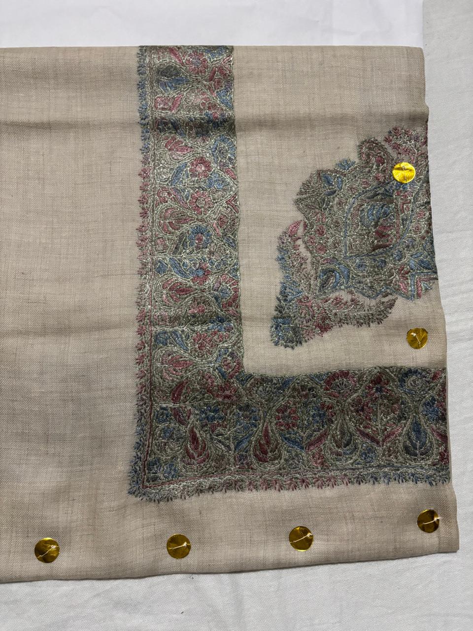 Sozni Hand Embroidered Mens Ghutra | Square Scarf