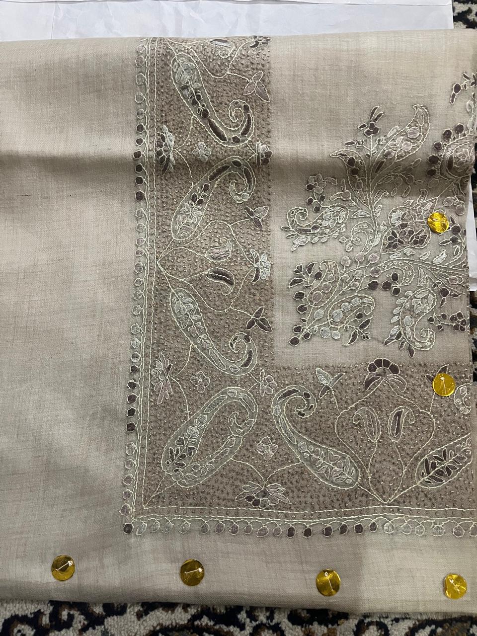 Sozni Hand Embroidered Mens Ghutra | Square Scarf