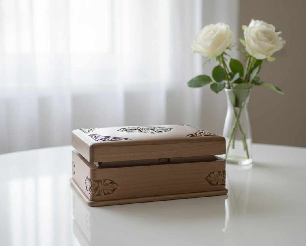 Wallnut Jewellery Box