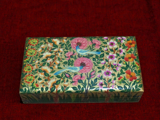 Kashmiri Papier Mâché Rectangular Box (Gul-e-Hazar) | Artisan-Made