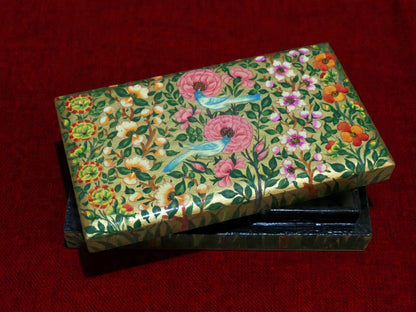 Kashmiri Papier Mâché Rectangular Box (Gul-e-Hazar) | Artisan-Made