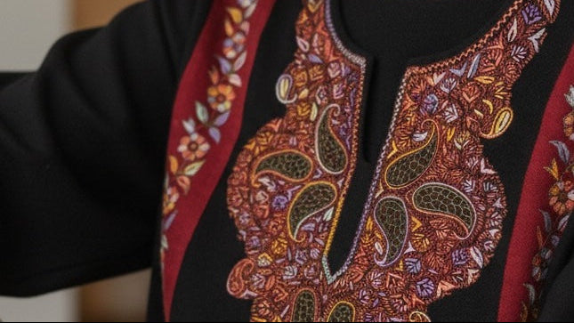 Pure Count Blend with Hand Sozni Pheran With Stole